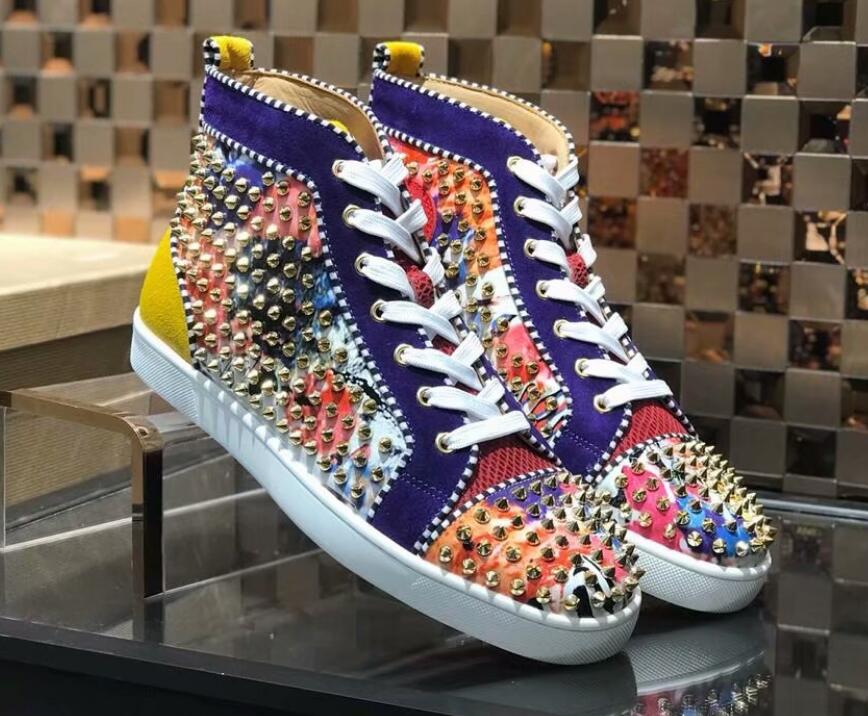 wholesale Men Red bottom Sneaker Casual Shoes Genuine leather with Spike Studded high top sneakers,designer causal flat sports shoes, Black
wholesale Men Red bottom Sneaker Casual Shoes Genuine leather with Spike Studded high top sneakers,designer causal flat sports shoes, Black