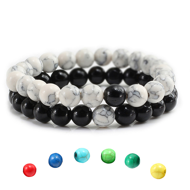 2pcs/set Beads Bracelet Natural Stone Turquoise Beads Bracelets for Women Men Couples Valentine's Day Jewelry Gift pulseras
2pcs/set Beads Bracelet Natural Stone Turquoise Beads Bracelets for Women Men Couples Valentine's Day Jewelry Gift pulseras