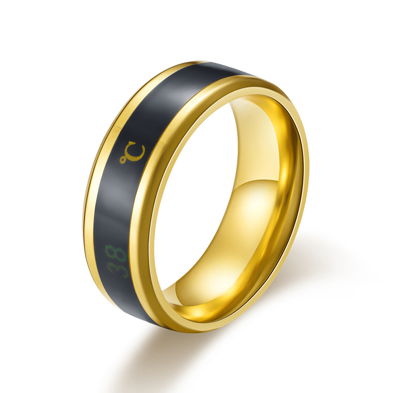 8mm Cool Black Silver gold color Intelligent temperature Ring for Men Stainless Steel jewelry gift Male Anel Alliance wholesale
8mm Cool Black Silver gold color Intelligent temperature Ring for Men Stainless Steel jewelry gift Male Anel Alliance wholesale