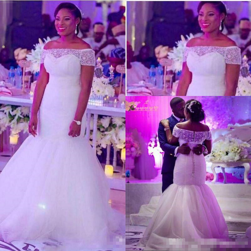 Modest Plus size Sheer Beading Bateau Neck Wedding Dresses Mermaid 2020 Button Back Bridal Gowns Tulle Sweep Train Custom Made A7, White
Modest Plus size Sheer Beading Bateau Neck Wedding Dresses Mermaid 2020 Button Back Bridal Gowns Tulle Sweep Train Custom Made A7, White