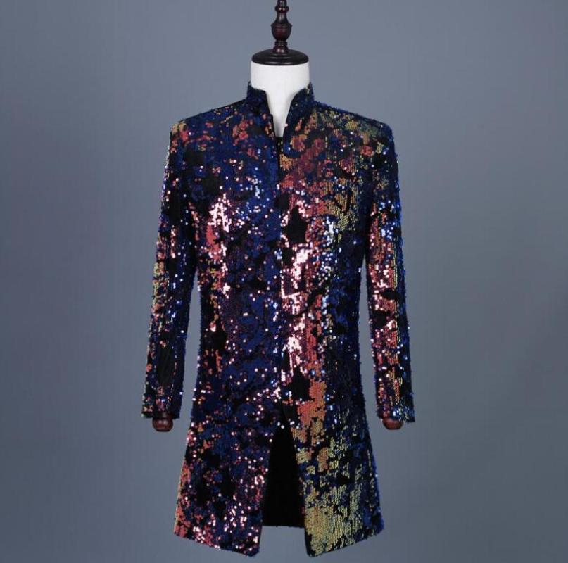Male Fashion Sequins Long Suits Jacket Blazer Masculino Slim Fit Men DJ Singer Costume Ceremonial Host Casual Suit, Multi
Male Fashion Sequins Long Suits Jacket Blazer Masculino Slim Fit Men DJ Singer Costume Ceremonial Host Casual Suit, Multi