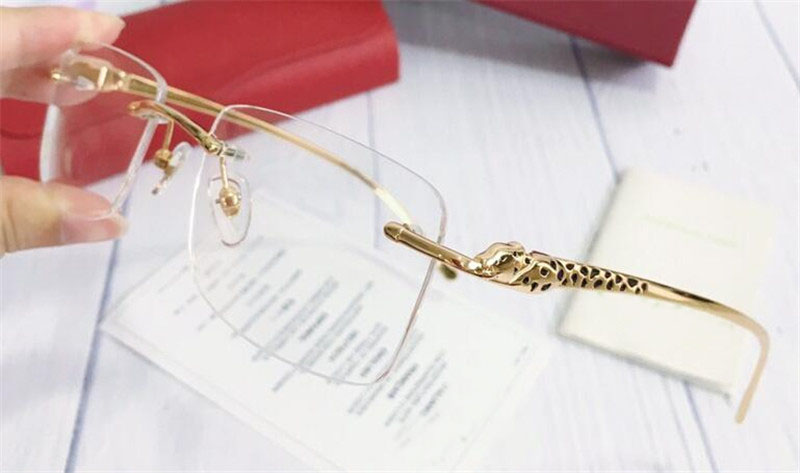 Fahion eye glasses Prescription 0063 rimless 18Kgold frame optical glasses clear lens simple business style for men
Fahion eye glasses Prescription 0063 rimless 18Kgold frame optical glasses clear lens simple business style for men