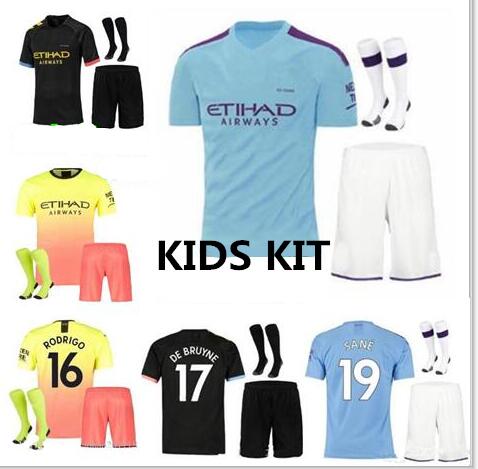 Kids kit 19 20 City KUN AGUERO CITY DE BRUYNE MAHREZ soccer Jersey 2019 2020 KOMPANY Bernardo Sane Youth Football Shirt with sock, Blue
Kids kit 19 20 City KUN AGUERO CITY DE BRUYNE MAHREZ soccer Jersey 2019 2020 KOMPANY Bernardo Sane Youth Football Shirt with sock, Blue