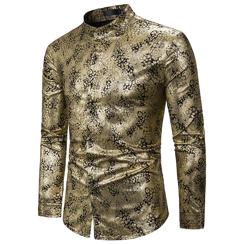 Shiny Gold Paisley Shirt Men 2020 Brand Nightclub Mandarin Collar Dress Shirt Mens Party Bar Wedding Tuxedo Shirts Camisa Hombre, White
Shiny Gold Paisley Shirt Men 2020 Brand Nightclub Mandarin Collar Dress Shirt Mens Party Bar Wedding Tuxedo Shirts Camisa Hombre, White