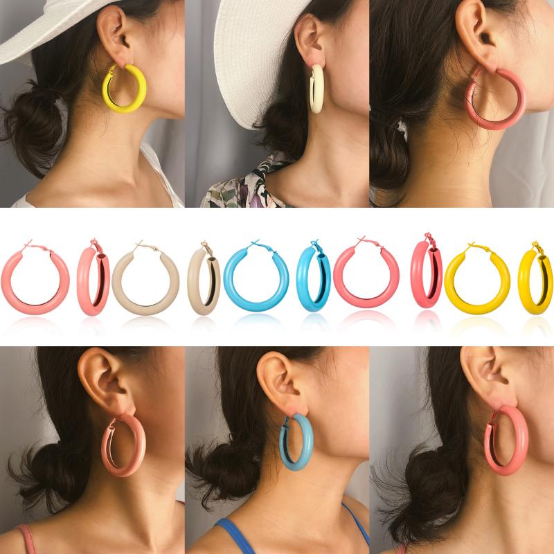 Hoop & Huggie European And American Fashion Wild Candy Color Round Earrings Female Hollow Ring Jewelry Sweet Romantic Earring
Hoop & Huggie European And American Fashion Wild Candy Color Round Earrings Female Hollow Ring Jewelry Sweet Romantic Earring