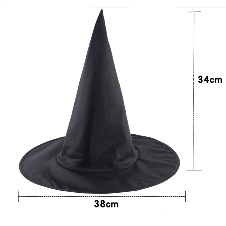 Gauges Halloween Costumes Witch Hat Masquerade Wizard Black Spire Hat Witch Costume Accessory Cosplay Party Fancy Dress Decor JK1909XB