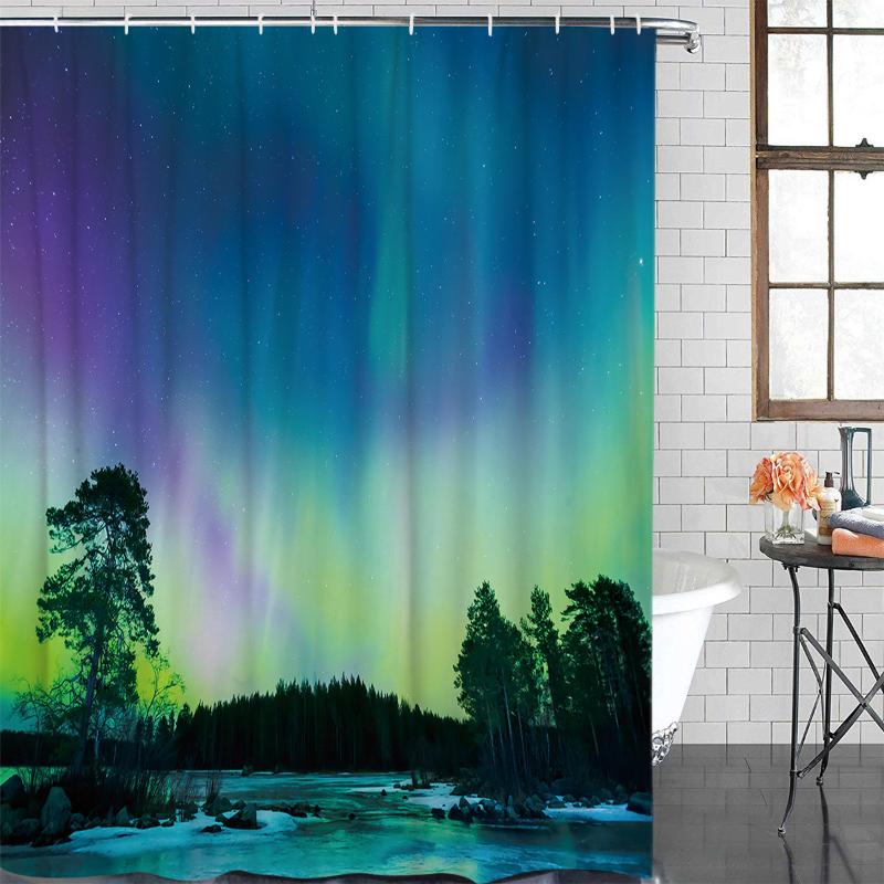 Fabric Shower Curtain Night Trees Aurora Shower Curtains Waterproof Polyester Bathroom Curtain &12 Hooks
Fabric Shower Curtain Night Trees Aurora Shower Curtains Waterproof Polyester Bathroom Curtain &12 Hooks