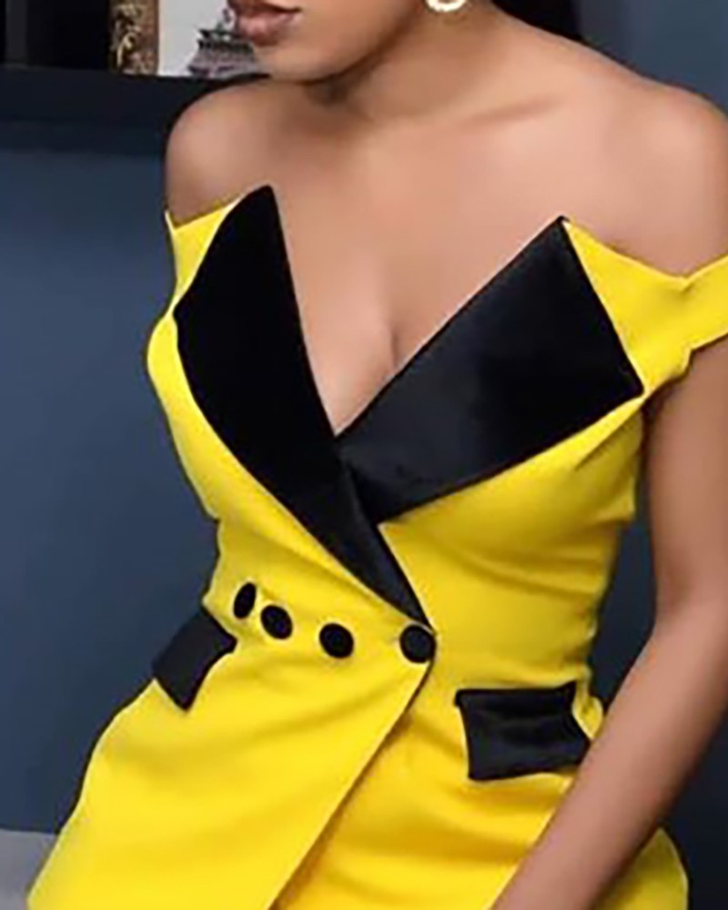 Yellow Mother of the Bride Suits Off Shoulder 2 Pieces Women Prom Evening Formal Wear Tuxedos Blazer For Wedding(Jacket+Pants)