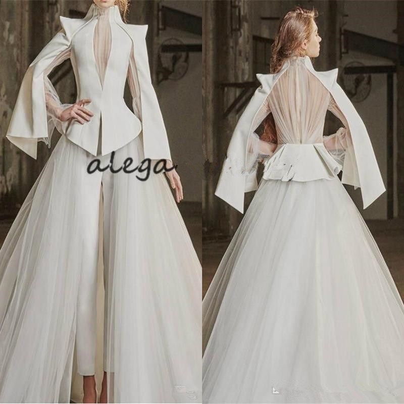 Vintage Wedding Jumpsuit with Detachable Train 2020 Long Sleeve High Neck Plus Size robes de mariée Bride Pant Suit Wedding Gown, Same as image
Vintage Wedding Jumpsuit with Detachable Train 2020 Long Sleeve High Neck Plus Size robes de mariée Bride Pant Suit Wedding Gown, Same as image
