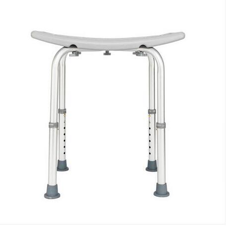Fashion Wholesales HOT Sales 2021 Aluminium Alloy Elderly Bath Chair without Back of a Chair Gray