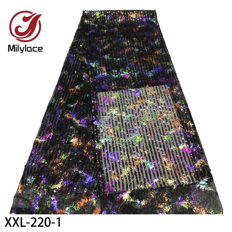 Milylace 2020 New Nigerian Sequins Lace Fabrics High Quality French Tulle Net Laces Fabric for Wedding 5 Yards XXL-220
Milylace 2020 New Nigerian Sequins Lace Fabrics High Quality French Tulle Net Laces Fabric for Wedding 5 Yards XXL-220