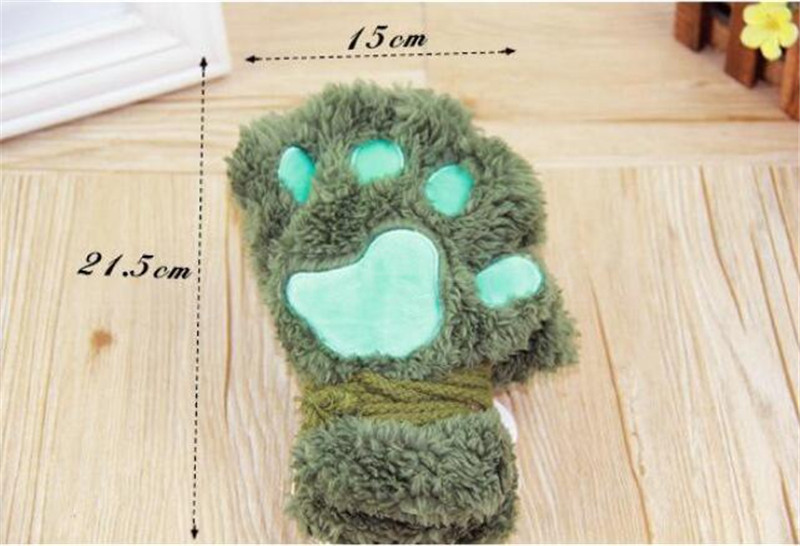 Women y Plush Gloves Fashion Girl Winter Mittens Paws Gloves Stage Perform Prop Cute Cat Claw Glove da064