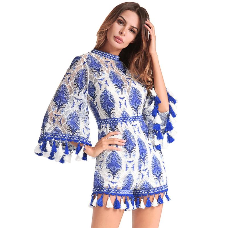 2020 spring and summer women' fashion sexy leisure home beach travel tassel embroidery lace trumpet sleeves pants, Blue
2020 spring and summer women' fashion sexy leisure home beach travel tassel embroidery lace trumpet sleeves pants, Blue