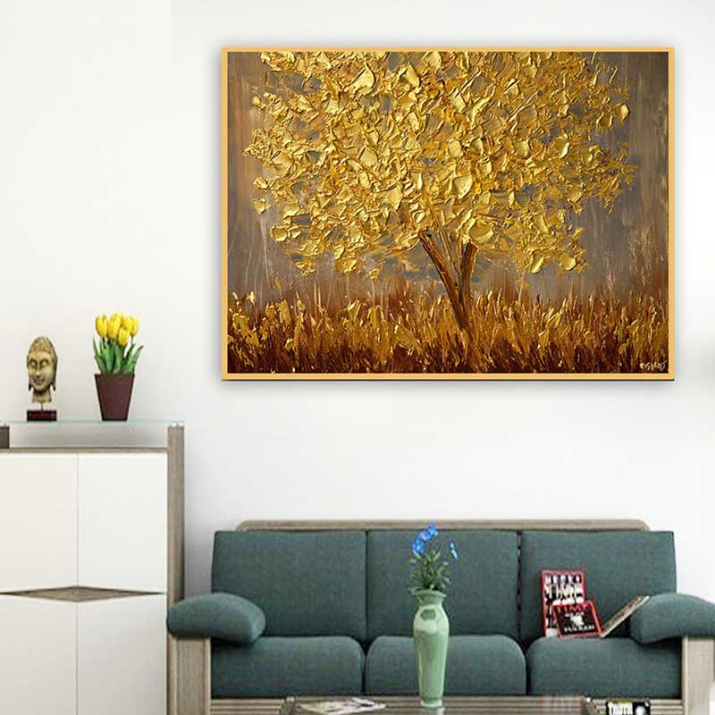 Hand Painted Knife Gold Tree Oil Painting On Canvas Large Palette 3D Paintings For Living Room Modern Abstract Wall Art Pictures
Hand Painted Knife Gold Tree Oil Painting On Canvas Large Palette 3D Paintings For Living Room Modern Abstract Wall Art Pictures