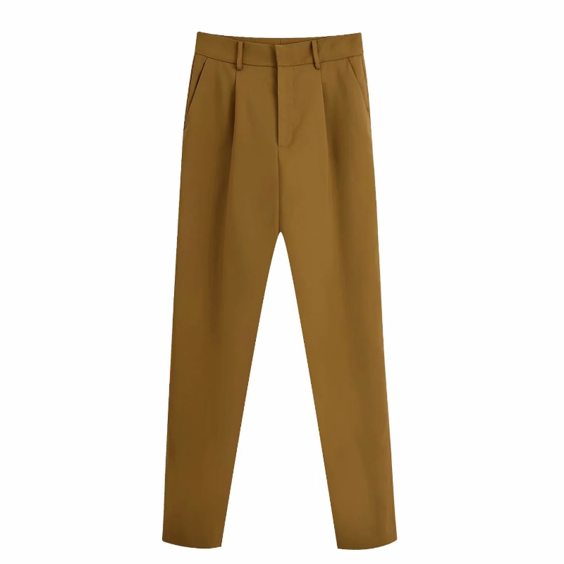 Flabbit women vintage Fashionable Pure yellow straight pleat pants lady Zipper front belt pocket casual chic long trousers P555, As pic p555bb
Flabbit women vintage Fashionable Pure yellow straight pleat pants lady Zipper front belt pocket casual chic long trousers P555, As pic p555bb