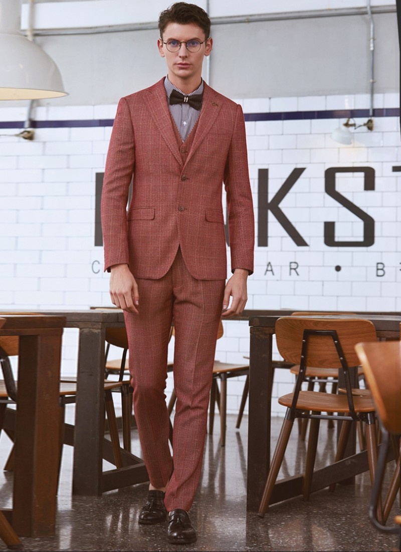 Orange Fashion Men Formal Blazer Three Pieces (Jacket+Vest+Pants) Groomsmen Wear Prom Wedding Tuxedos Custom Made Suits
