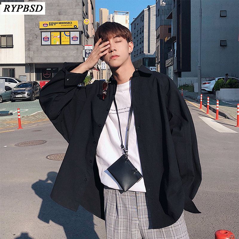 Men Dress Shirts Long Sleeve Korean Fashion Casual Harajuku Shirt Men Solid Color Single Breasted Loose Cotton Male Casual Shirt, Black
Men Dress Shirts Long Sleeve Korean Fashion Casual Harajuku Shirt Men Solid Color Single Breasted Loose Cotton Male Casual Shirt, Black
