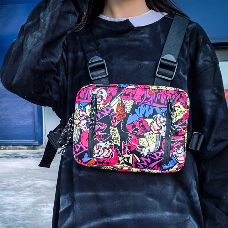 Waist Bags Graffiti Tactical Bag Men Nylon Chest Rig Hip Hop Fashion Boy Kanye West Wist Pack, Black
Waist Bags Graffiti Tactical Bag Men Nylon Chest Rig Hip Hop Fashion Boy Kanye West Wist Pack, Black