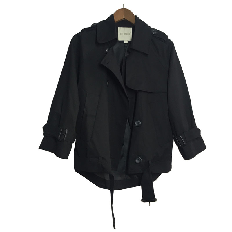 Spring and autumn ladies short windbreaker casual wild large size loose ladies windbreaker college wind W41, Black
Spring and autumn ladies short windbreaker casual wild large size loose ladies windbreaker college wind W41, Black