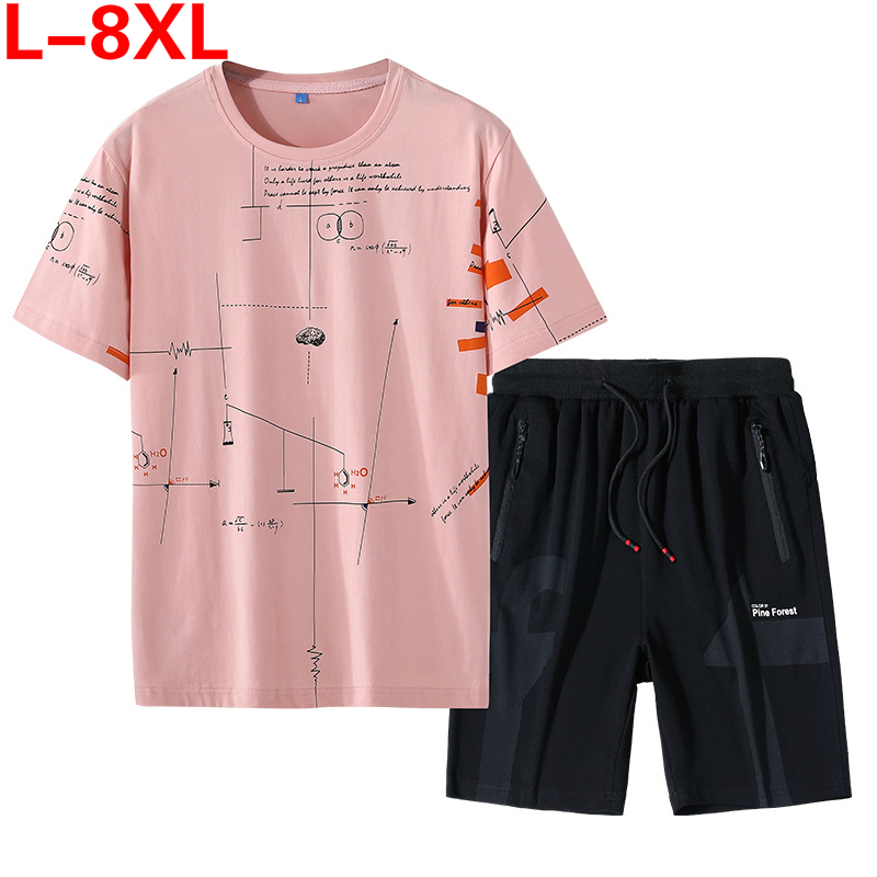 Tracksuit Men T Shirt Shorts Sets 2 Two Piece Set Top Summer Mens Clothing Track Suit Plus Size 5XL 6XL 7XL 8XL Black White
Tracksuit Men T Shirt Shorts Sets 2 Two Piece Set Top Summer Mens Clothing Track Suit Plus Size 5XL 6XL 7XL 8XL Black White