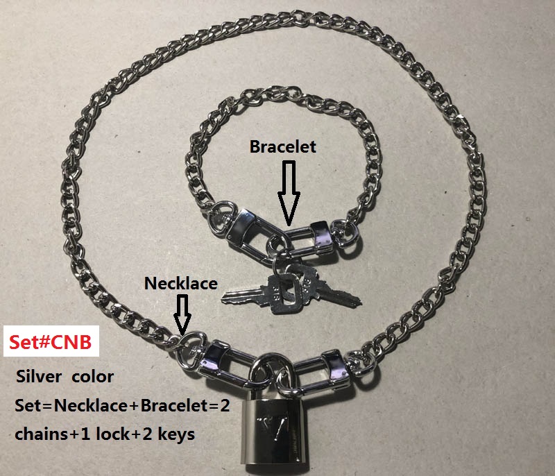 Classic Lock , Custom-Made Set#CNB , 1 set= Necklace+Bracelet. THIS LINK IS NOT SOLD SEPARATELY !!!, Golden;silver
Classic Lock , Custom-Made Set#CNB , 1 set= Necklace+Bracelet. THIS LINK IS NOT SOLD SEPARATELY !!!, Golden;silver