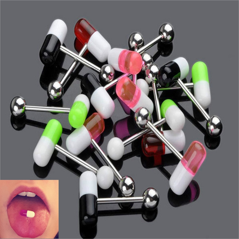 Mixed Colors 316L Stainless Steel Pill Capsule Tongue Pin Nipple Bar Ring Barbell Body Piercing Jewelry Women Men Lip Piercing, Silver
Mixed Colors 316L Stainless Steel Pill Capsule Tongue Pin Nipple Bar Ring Barbell Body Piercing Jewelry Women Men Lip Piercing, Silver