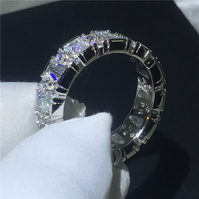 choucong Unique Promise Finger Ring 925 sterling Silver Diamond Engagement Band Rings For Women men Wedding Jewelry