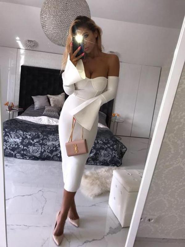 slash nec flare sleeve white low dosom elegant evening sexy dress party celebrity Mid-calf women pub bandage dresses wholesale, Black
slash nec flare sleeve white low dosom elegant evening sexy dress party celebrity Mid-calf women pub bandage dresses wholesale, Black