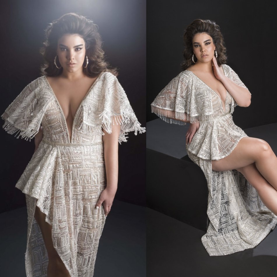 Plus Size Wedding Dress Deep V Neck Thigh High Slits Tassel Beads Tulle Wedding Dresses Floor Length Vestidos De Novia, Same as image
Plus Size Wedding Dress Deep V Neck Thigh High Slits Tassel Beads Tulle Wedding Dresses Floor Length Vestidos De Novia, Same as image