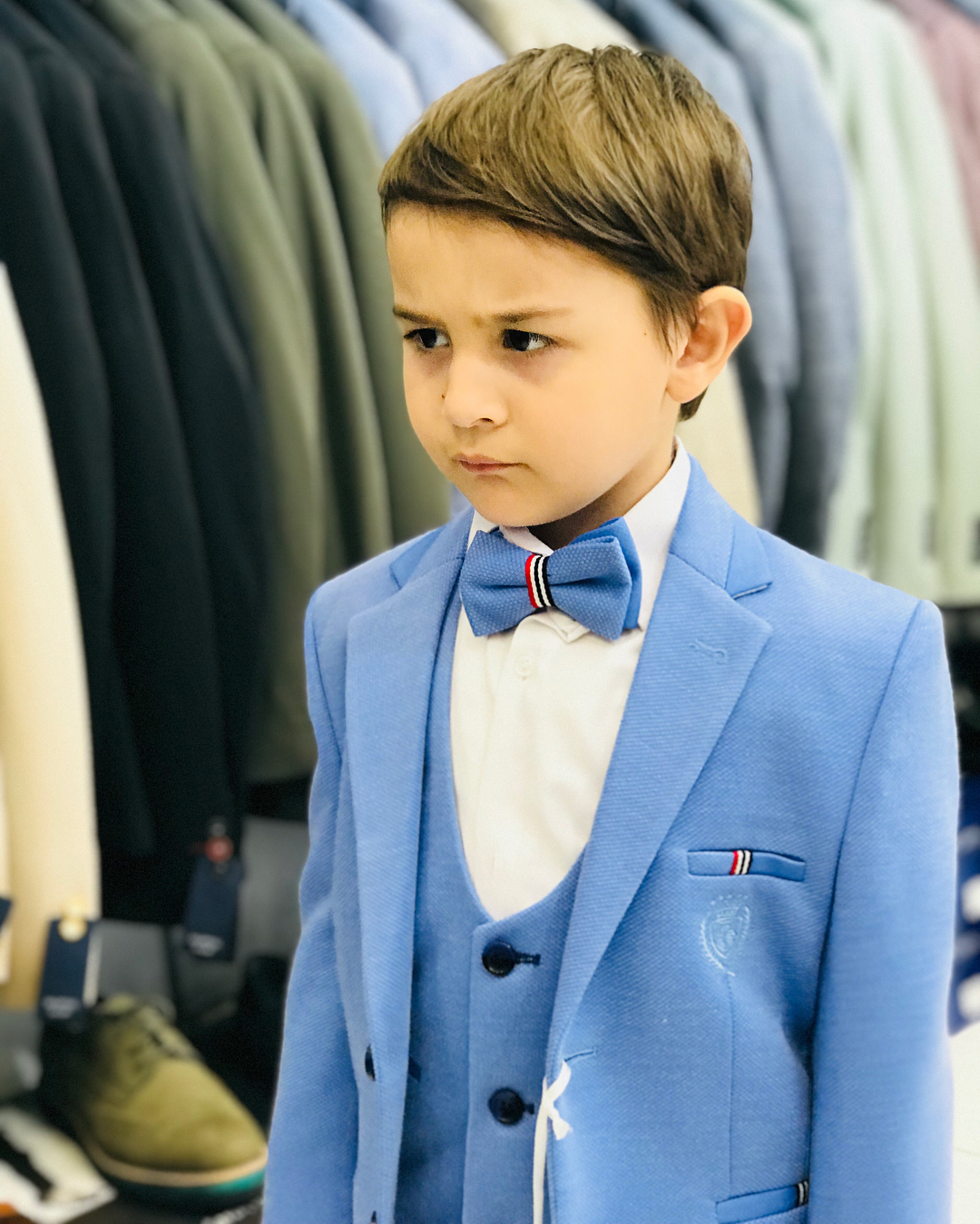 Handsome High Quality 3 Pieces Boy's Formal Wear Suit Wedding Kids Slim Fit Tuxedos For Sale Online D0313