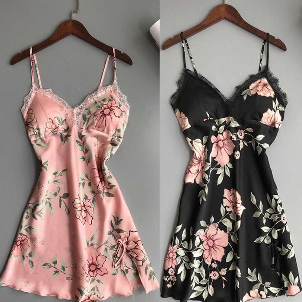 Sexy Women' 2019 New Printing Spaghetti Strap Women Sleepwear Set V-Neck Sexy With Pad Female Summer Homedress, Blue
Sexy Women' 2019 New Printing Spaghetti Strap Women Sleepwear Set V-Neck Sexy With Pad Female Summer Homedress, Blue
