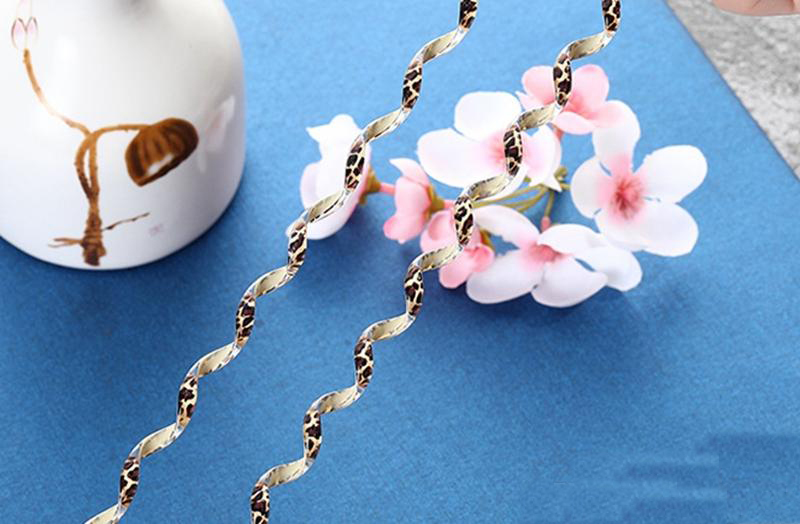 Leopard Hair Ties Telephone Wire Hair Ropes Gum Rubber Hairband Ponytail Holder Children Headwear Spiral Shape Accessories 3 Colors