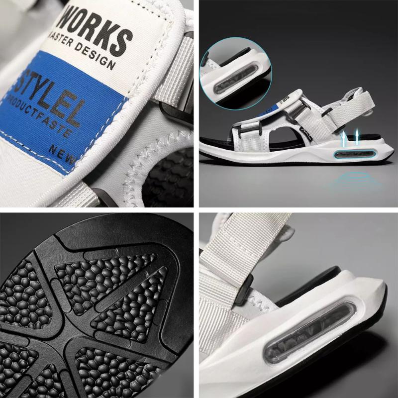 summer casual men elastic air cushion sandals hipster buckle slippers comfortable non-slip wear-resistant sandals women1