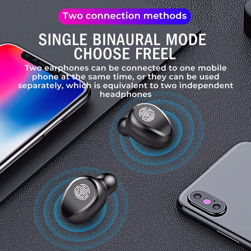 F9 Wireless Earphones Bluetooth V5.0 TWS Headphone LED Display With 2000mAh Headset With Microphone