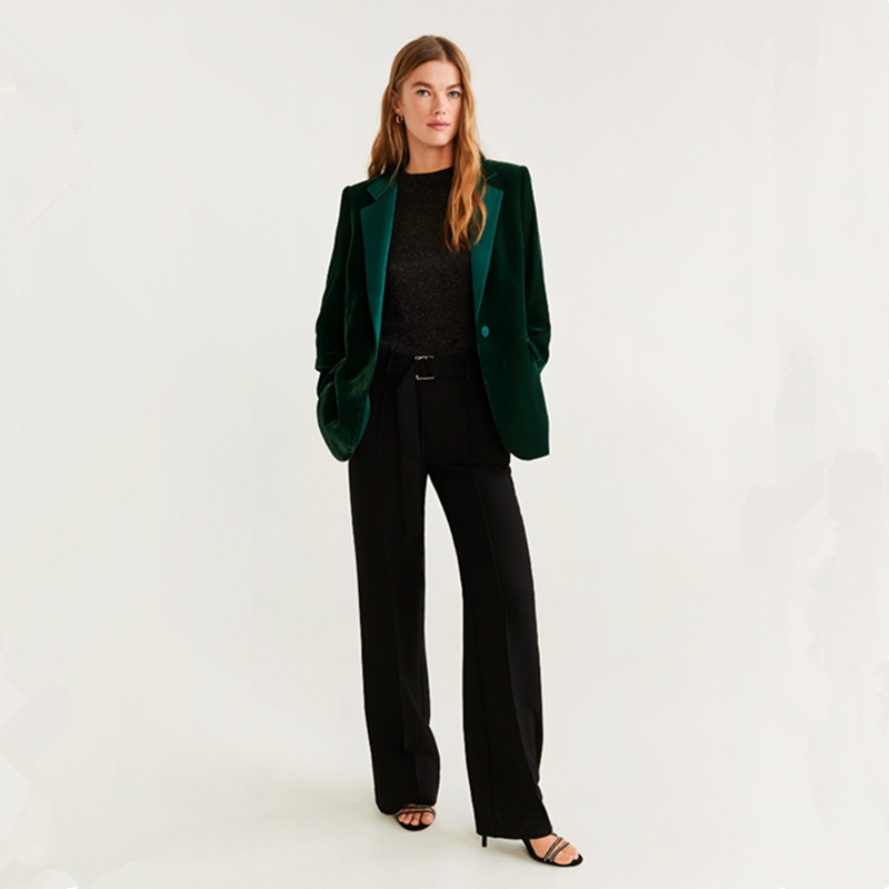 Green Velvet Mother of the Bride Suits Ladies Women Suit Coat Business Party Outfit Work Wear One Piece Club Prom Blazer
