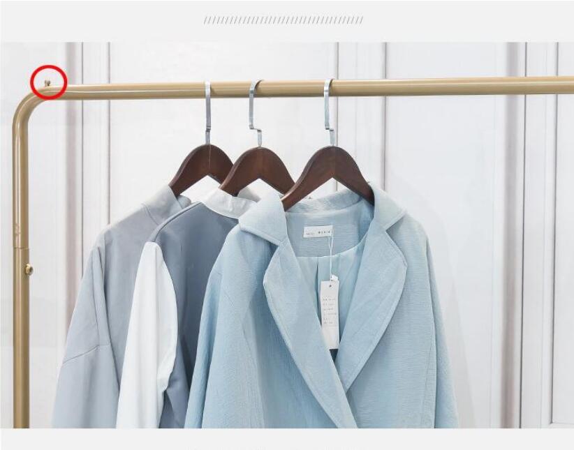 Landing coat hanger Bedroom Furniture Custom color Golden clothing racks in cloth stores Simple display of men's and women's clothes Undergr