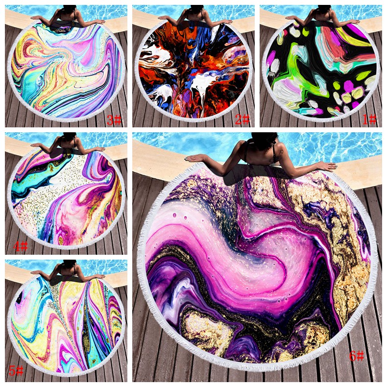 New Round Printed Beach Towels Shawl Outdoor Camping Picnic Towel Fashion Tassel Yoga Mats Polyester Beach Towel Table Cloth Cover BC BH3751, 24 colors 
New Round Printed Beach Towels Shawl Outdoor Camping Picnic Towel Fashion Tassel Yoga Mats Polyester Beach Towel Table Cloth Cover BC BH3751, 24 colors