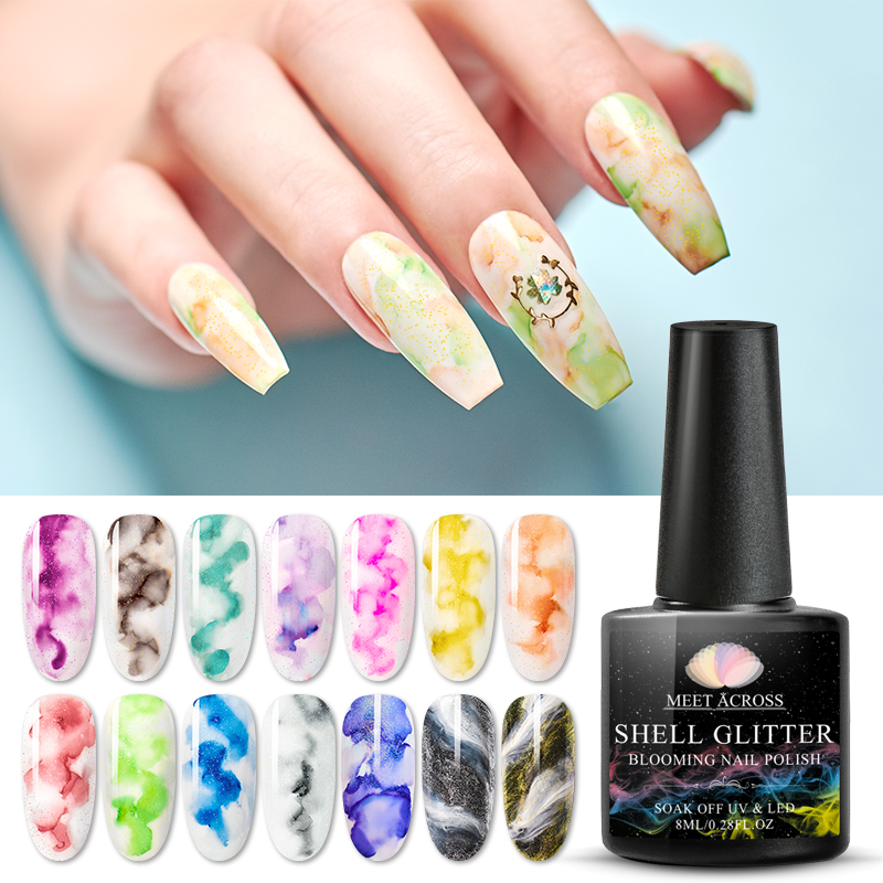 MEET ACROSS 8ml Watercolor Nail Gel Polish Blooming Nail Glitter UV Gel Smoke Effect Varnish Manicure DIY Art Lacquer, As00414
MEET ACROSS 8ml Watercolor Nail Gel Polish Blooming Nail Glitter UV Gel Smoke Effect Varnish Manicure DIY Art Lacquer, As00414
