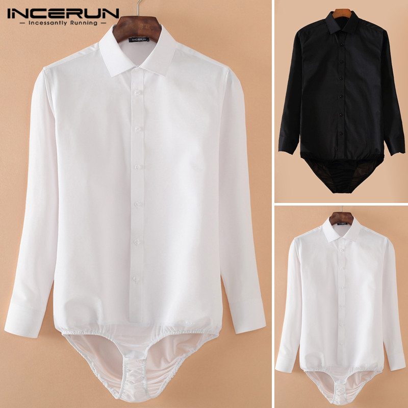 INCERUN Mens Long Sleeve Shirts Turn Down Collar Dress Shirt Man Bodysuit Loose Solid Color Blouse Fashion Party Romper Tops, Black
INCERUN Mens Long Sleeve Shirts Turn Down Collar Dress Shirt Man Bodysuit Loose Solid Color Blouse Fashion Party Romper Tops, Black