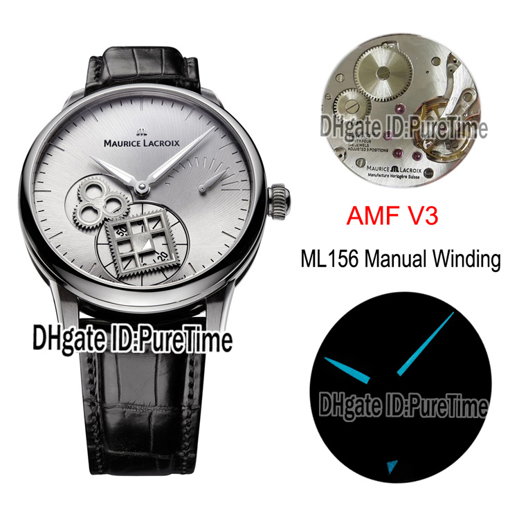 AMF V3 Maurice Lacroix Masterpiece MP7158-SS001-901 ML156 Manual Winding Square Wheel Mens Watch Gray Dial Leather Best Edition New Puretime, Extra strap
AMF V3 Maurice Lacroix Masterpiece MP7158-SS001-901 ML156 Manual Winding Square Wheel Mens Watch Gray Dial Leather Best Edition New Puretime, Extra strap