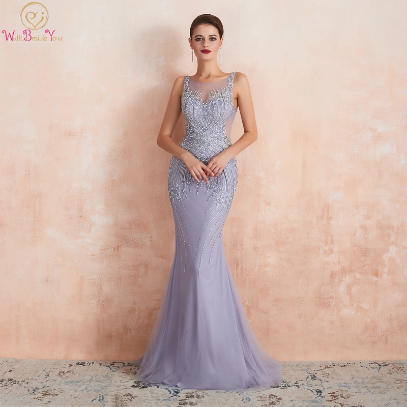 Light Purple Luxury Beading Crystal Mermaid Evening Dresses 2019 Scoop Neck Sleeveless Illusion Formal Party Backless Long Gowns
Light Purple Luxury Beading Crystal Mermaid Evening Dresses 2019 Scoop Neck Sleeveless Illusion Formal Party Backless Long Gowns