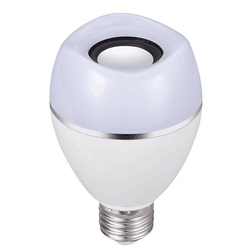 Bluetooth Speaker LED Bulb 12W E27 E26 LED Light Bulb RGB White Smart Music Bulb with 24 Keys Remote Control