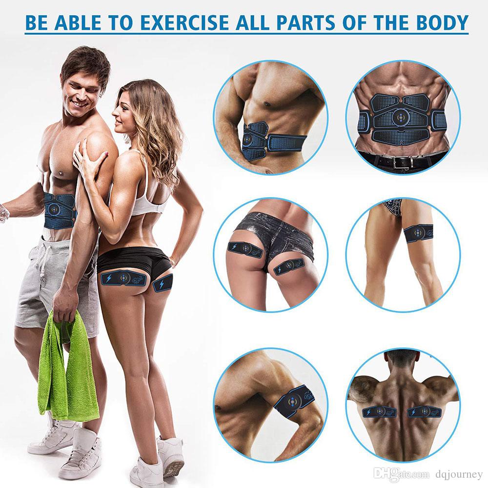 Abdominal Muscle Stimulator Trainer EMS Abs Fitness Equipment Training Gear Muscles Electrostimulator Toner Exercise At Home Gym