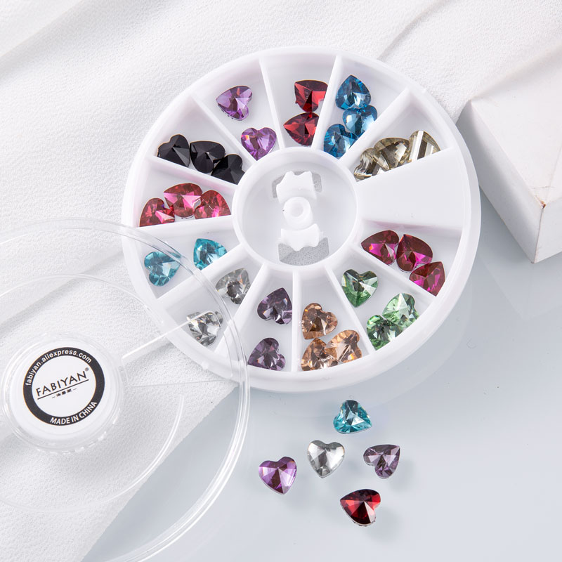 12 Color 3D Acrylic Heart Shape Crystal Rhinestone Facet Glitter Gem Nail Art Polish Tips Decoration Wheel Manicure Jewelry Tool, Silver;gold
12 Color 3D Acrylic Heart Shape Crystal Rhinestone Facet Glitter Gem Nail Art Polish Tips Decoration Wheel Manicure Jewelry Tool, Silver;gold