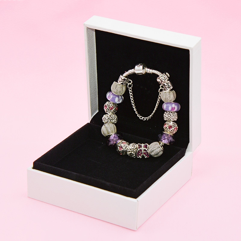 Temperament butterfly charm bracelet 925 sterling silver plated DIY beaded ladies bracelet high quality with Retail box free shipping