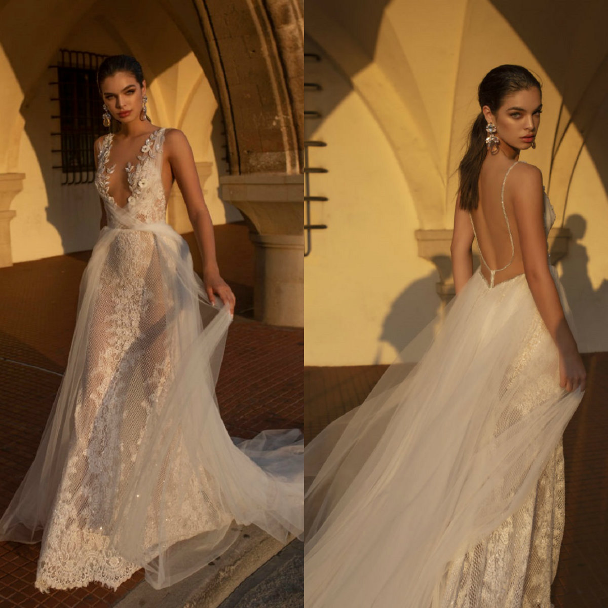 new bohemian wedding dresses backless lace applique illusion beach robe de mariee with sequins beaded vestido de novia
