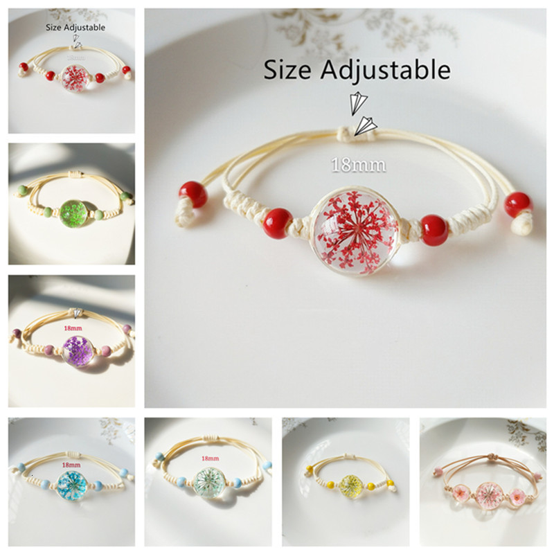 1pcs Delicate Crystal Glass Ball Inside Gypsophila Flower Bracelets Handmade Woven Dried Flowers Women Charm Bracelets
1pcs Delicate Crystal Glass Ball Inside Gypsophila Flower Bracelets Handmade Woven Dried Flowers Women Charm Bracelets