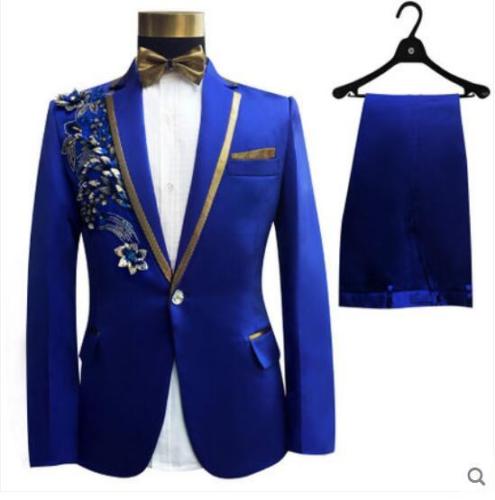 Blue Mens Suits With Pants Costume Embroidery White Ivory Pink Groomsmen Groom Tuxedos Wedding Men Suit 2 Pcs( Jacket+Pants+tie, Black
Blue Mens Suits With Pants Costume Embroidery White Ivory Pink Groomsmen Groom Tuxedos Wedding Men Suit 2 Pcs( Jacket+Pants+tie, Black