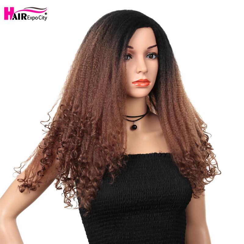 22inch Long Wig Afro Kinky Curly Wig Synthetic Wigs For African Women Heat Resistant Ombre Black Brown Glueless Hair Expo City, 1b
22inch Long Wig Afro Kinky Curly Wig Synthetic Wigs For African Women Heat Resistant Ombre Black Brown Glueless Hair Expo City, 1b