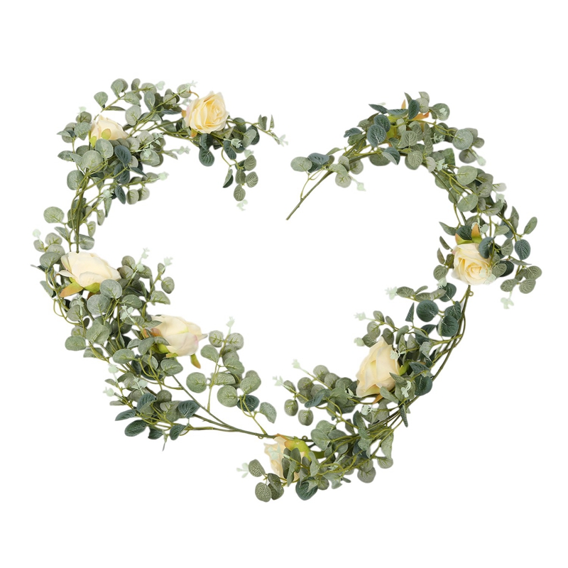 Party Decoration Artificial Eucalyptus Garland with Champagne Rose Garland Eucalyptus Leaves Wedding Background Wall Decoration, Green
Party Decoration Artificial Eucalyptus Garland with Champagne Rose Garland Eucalyptus Leaves Wedding Background Wall Decoration, Green